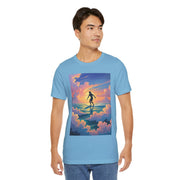 Surfing into the Sunset Tee, Surf Tee, Beach Vibes T-Shirt, Summer Apparel, Gift for Surfers, Adventure Wear