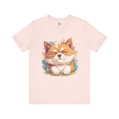 Cute Corgi Sleeping Tee - Hover View