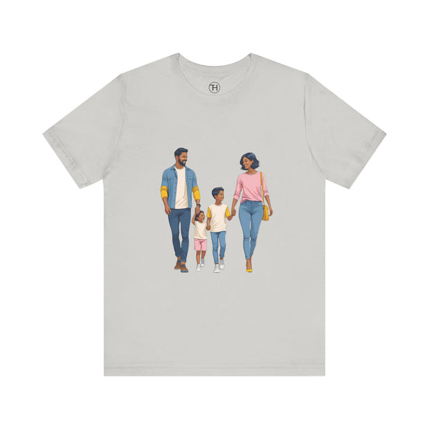 Family Walk Unisex Tee - Casual Summer Shirt for Parents