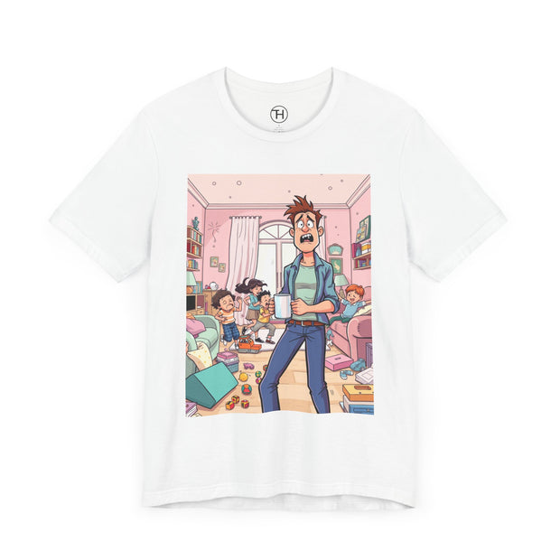 Funny Family Chaos Tee, Unisex Graphic Shirt, Parenting Humor T-Shirt, Ideal Gift for Dad, Quirky Casual Wear