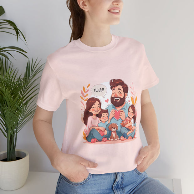 Family Love Unisex Jersey Tee - Father's Day and Mother's Day Gift Shirt