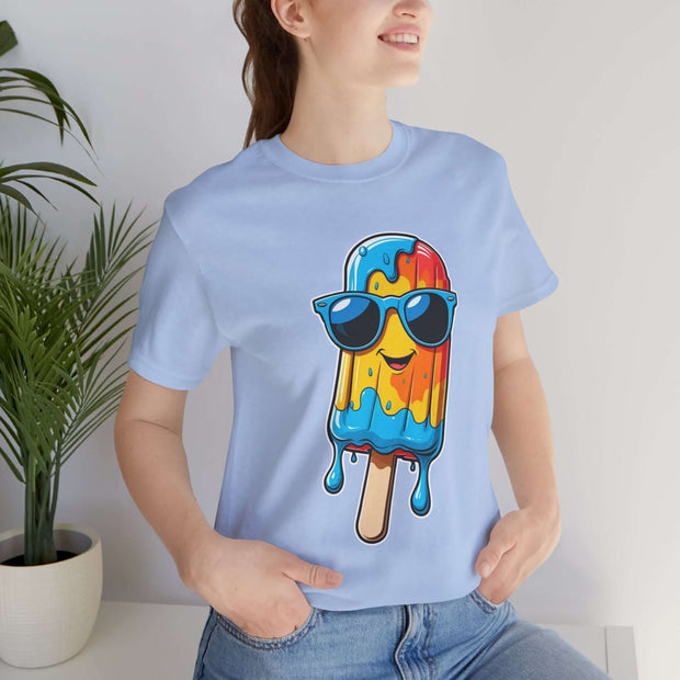 Cool Popsicle Graphic Tee, Summer T-Shirt, Unisex Jersey Tee, Fun Ice Cream Shirt, Gift for Ice Cream Lovers, Cute Casual Wear