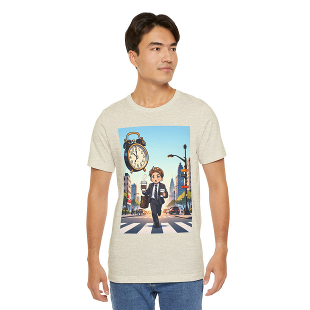 City Commute Unisex Tee, Stylish Graphic Tee, Casual Wear, Gift for Him/Her, Coffee Lover Shirt