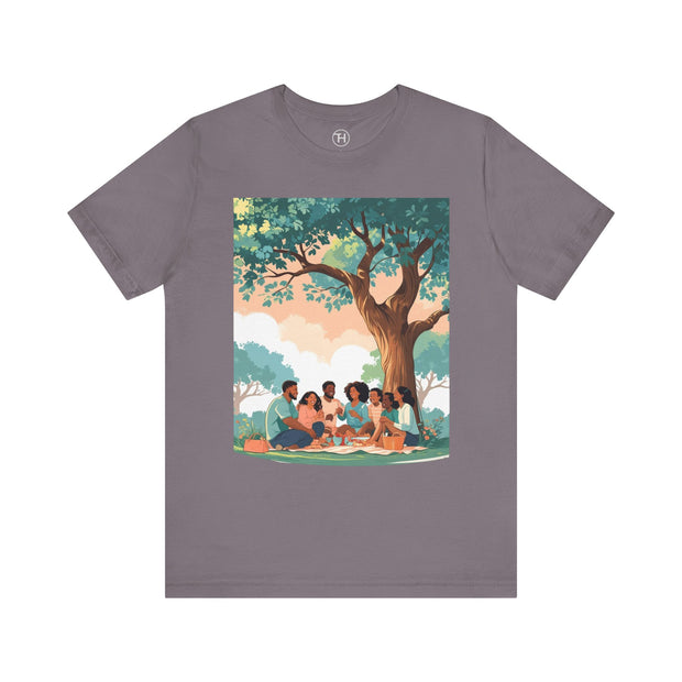 Family Gathering Tee, Community Love T-Shirt, Nature Vibes Shirt, Summer Picnic Apparel, Casual Wear for Family Celebrations