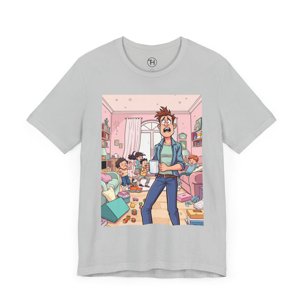 Funny Family Chaos Tee, Unisex Graphic Shirt, Parenting Humor T-Shirt, Ideal Gift for Dad, Quirky Casual Wear