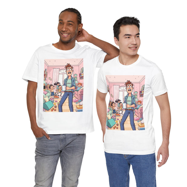 Funny Family Chaos Tee, Unisex Graphic Shirt, Parenting Humor T-Shirt, Ideal Gift for Dad, Quirky Casual Wear