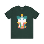 Tropical Surf Tee, Beach Vibes Shirt, Summer Fun Top, Surfing Apparel, Vacation T-Shirt