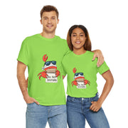 Playful Crab Graphic Tee, Relaxed Summer T-Shirt, Gift for Beach Lovers, Funny Casual Wear, Unique Gift Idea, Summer Vibes Shirt