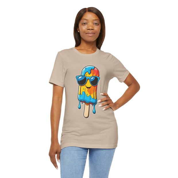 Cool Popsicle Graphic Tee, Summer T-Shirt, Unisex Jersey Tee, Fun Ice Cream Shirt, Gift for Ice Cream Lovers, Cute Casual Wear