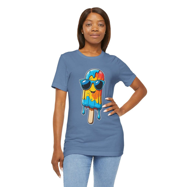 Cool Popsicle Graphic Tee, Summer T-Shirt, Unisex Jersey Tee, Fun Ice Cream Shirt, Gift for Ice Cream Lovers, Cute Casual Wear