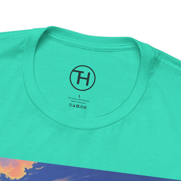 Surfing into the Sunset Tee, Surf Tee, Beach Vibes T-Shirt, Summer Apparel, Gift for Surfers, Adventure Wear