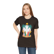 Tropical Surf Tee, Beach Vibes Shirt, Summer Fun Top, Surfing Apparel, Vacation T-Shirt