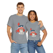 Playful Crab Graphic Tee, Relaxed Summer T-Shirt, Gift for Beach Lovers, Funny Casual Wear, Unique Gift Idea, Summer Vibes Shirt