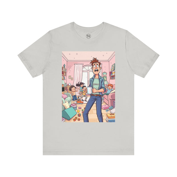 Funny Family Chaos Tee, Unisex Graphic Shirt, Parenting Humor T-Shirt, Ideal Gift for Dad, Quirky Casual Wear