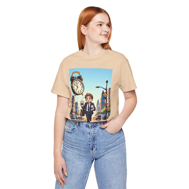 City Commute Unisex Tee, Stylish Graphic Tee, Casual Wear, Gift for Him/Her, Coffee Lover Shirt