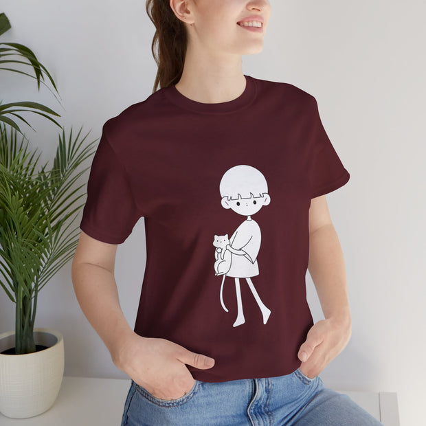 Cat Lover Unisex Jersey Tee - Cute Pet Graphic Shirt, Gift for Cat Owners, Cozy Casual Wear, Animal Lover Apparel, Birthday Gift