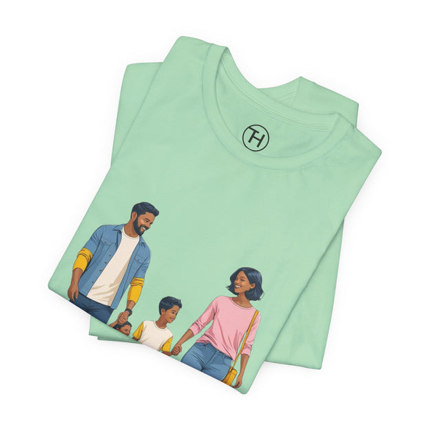 Family Walk Unisex Tee - Casual Summer Shirt for Parents
