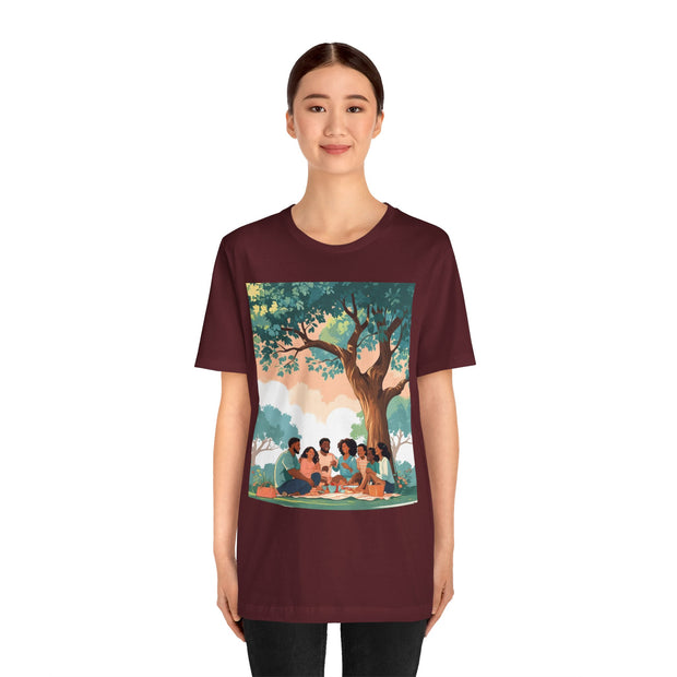 Family Gathering Tee, Community Love T-Shirt, Nature Vibes Shirt, Summer Picnic Apparel, Casual Wear for Family Celebrations