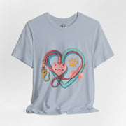 Pet Lover Tee - Heart Leash Unisex Jersey