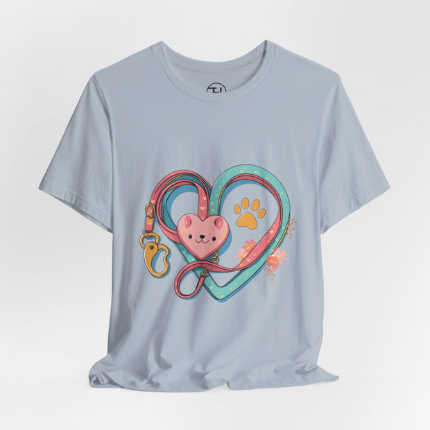 Pet Lover Tee - Heart Leash Unisex Jersey