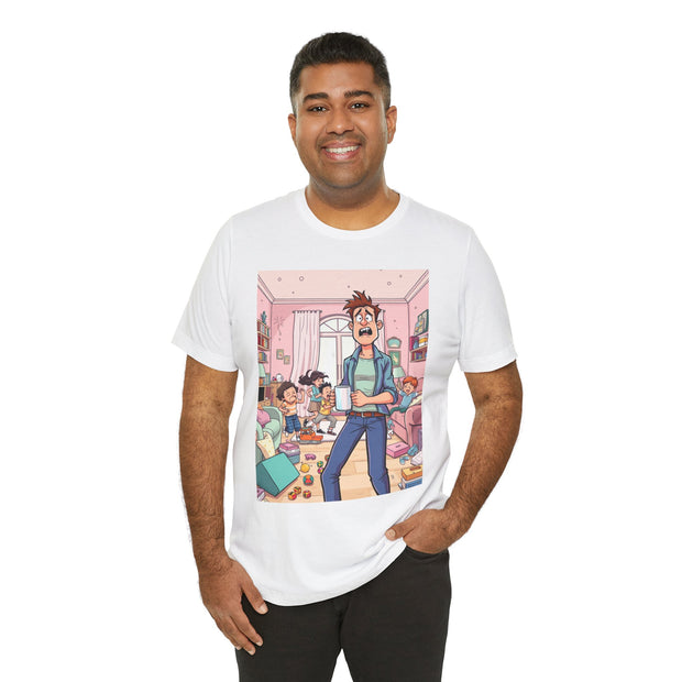 Funny Family Chaos Tee, Unisex Graphic Shirt, Parenting Humor T-Shirt, Ideal Gift for Dad, Quirky Casual Wear