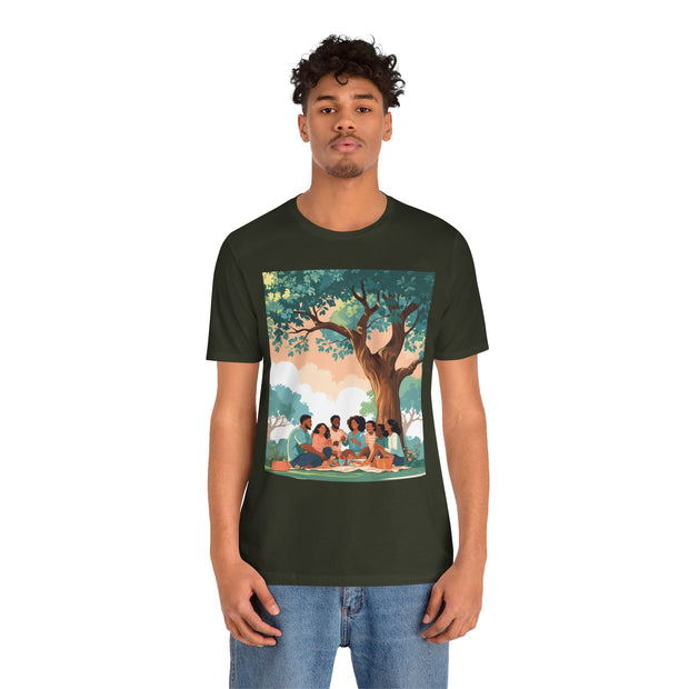 Family Gathering Tee, Community Love T-Shirt, Nature Vibes Shirt, Summer Picnic Apparel, Casual Wear for Family Celebrations