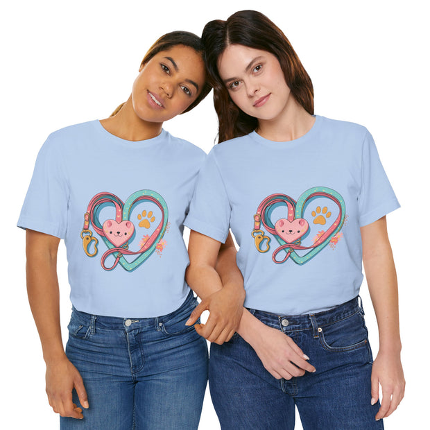 Pet Lover Tee - Heart Leash Unisex Jersey