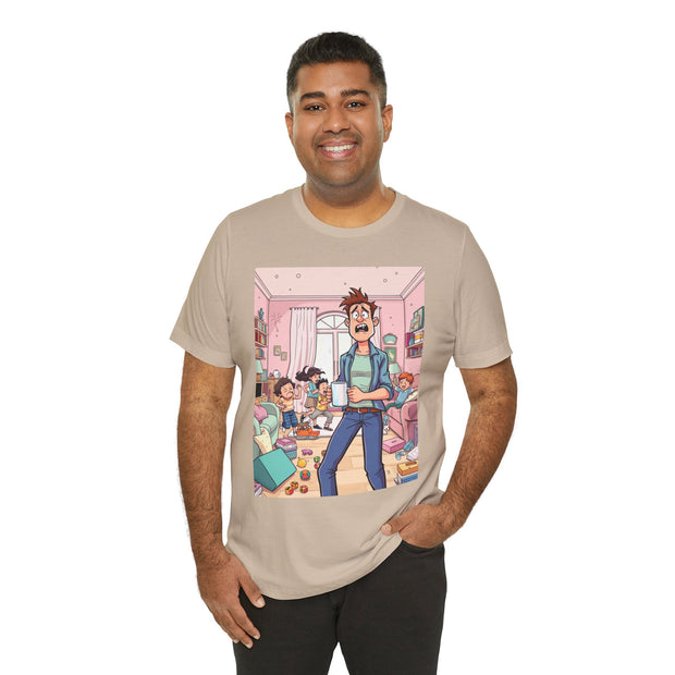Funny Family Chaos Tee, Unisex Graphic Shirt, Parenting Humor T-Shirt, Ideal Gift for Dad, Quirky Casual Wear