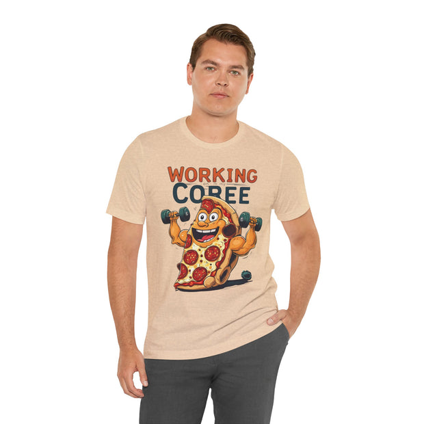 Pizza Workout Tee - Funny Slice Gym Shirt, Fitness Apparel, Pizza Lover Gift, Quirky Humor T-Shirt, Unisex Workout Wear