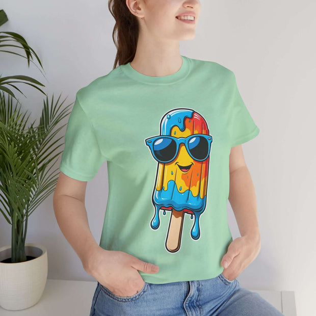 Cool Popsicle Graphic Tee, Summer T-Shirt, Unisex Jersey Tee, Fun Ice Cream Shirt, Gift for Ice Cream Lovers, Cute Casual Wear