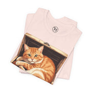 Whimsical Cat Graphic Tee for Cat Lovers