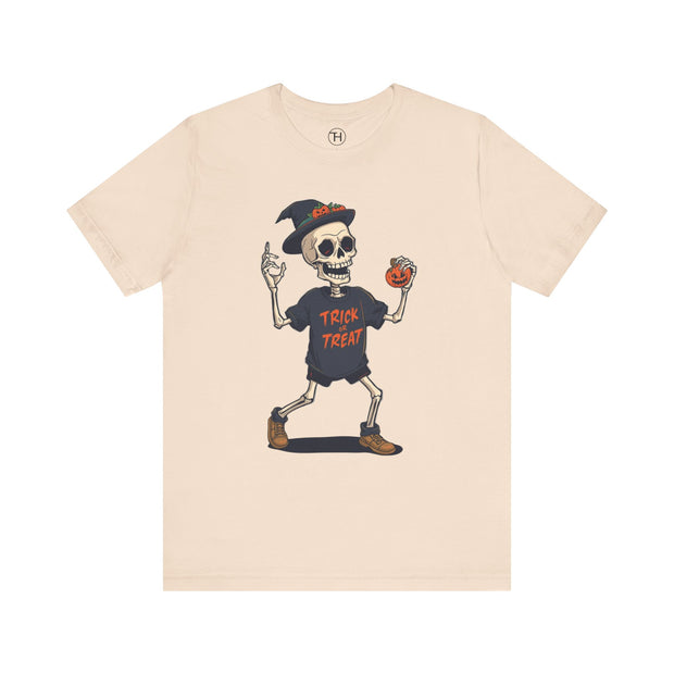 Halloween Skeleton Trick or Treat Tee
