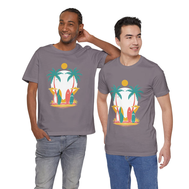 Tropical Surf Tee, Beach Vibes Shirt, Summer Fun Top, Surfing Apparel, Vacation T-Shirt