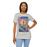 Surfing into the Sunset Tee, Surf Tee, Beach Vibes T-Shirt, Summer Apparel, Gift for Surfers, Adventure Wear