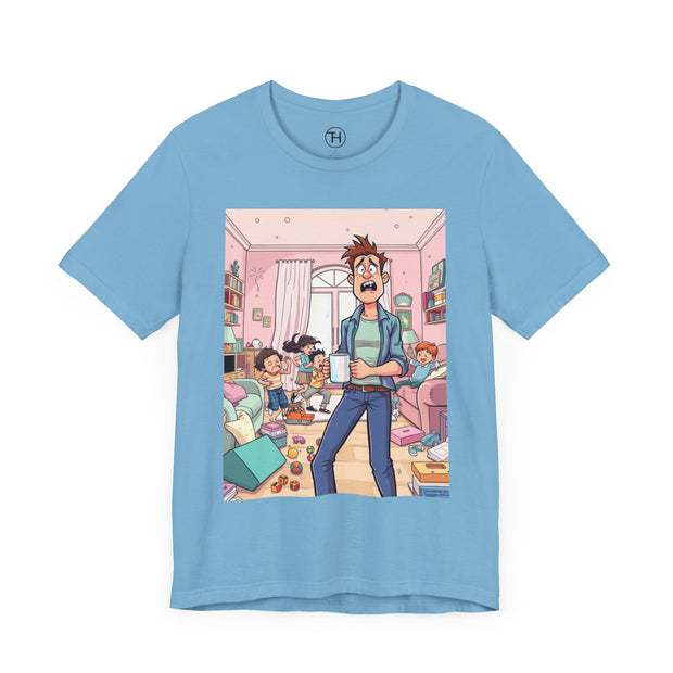 Funny Family Chaos Tee, Unisex Graphic Shirt, Parenting Humor T-Shirt, Ideal Gift for Dad, Quirky Casual Wear