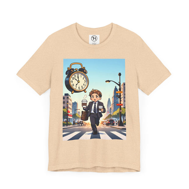 City Commute Unisex Tee, Stylish Graphic Tee, Casual Wear, Gift for Him/Her, Coffee Lover Shirt