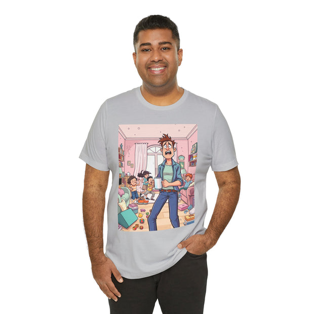 Funny Family Chaos Tee, Unisex Graphic Shirt, Parenting Humor T-Shirt, Ideal Gift for Dad, Quirky Casual Wear