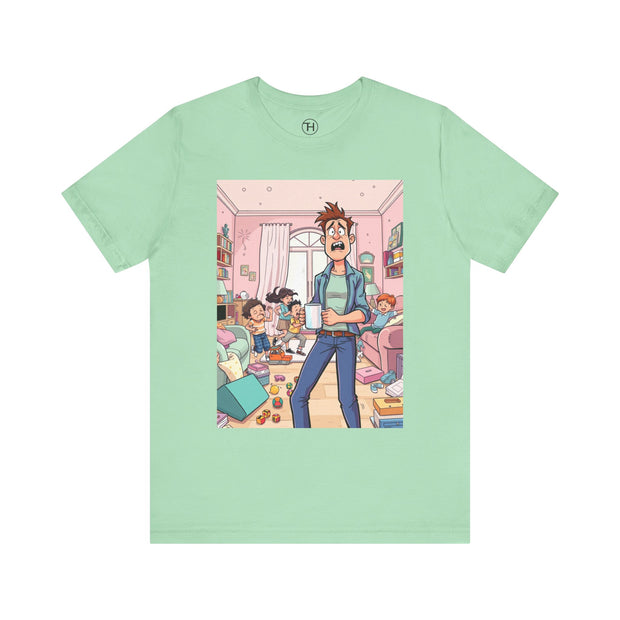 Funny Family Chaos Tee, Unisex Graphic Shirt, Parenting Humor T-Shirt, Ideal Gift for Dad, Quirky Casual Wear