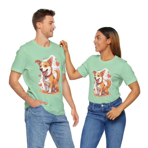 Cute Dog Love Unisex Tee