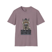 Funny Cat Graphic T-Shirt, Fluff Around and Find Out Tee, Cat Lover Gift, Unisex Humor Shirt, Casual Everyday Wear