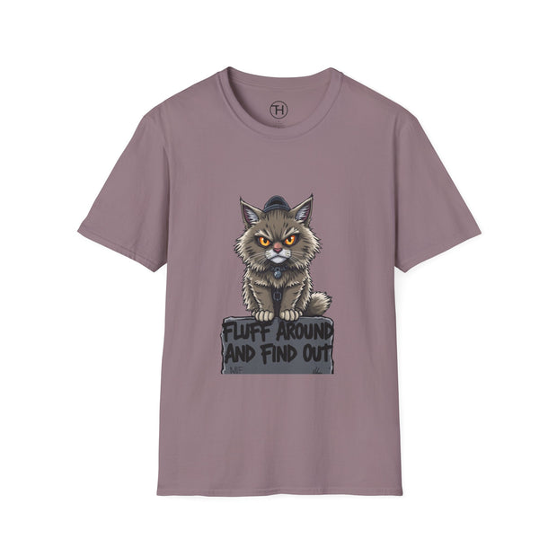 Funny Cat Graphic T-Shirt, Fluff Around and Find Out Tee, Cat Lover Gift, Unisex Humor Shirt, Casual Everyday Wear