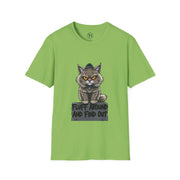 Funny Cat Graphic T-Shirt, Fluff Around and Find Out Tee, Cat Lover Gift, Unisex Humor Shirt, Casual Everyday Wear