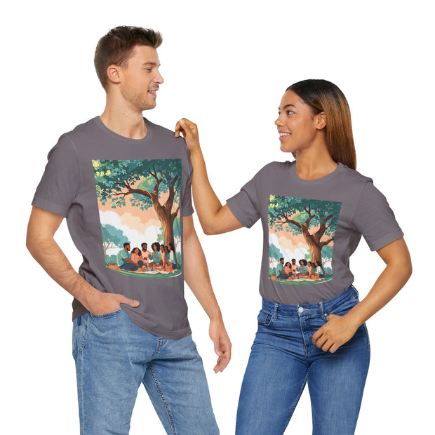 Family Gathering Tee, Community Love T-Shirt, Nature Vibes Shirt, Summer Picnic Apparel, Casual Wear for Family Celebrations