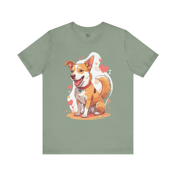 Cute Dog Love Unisex Tee