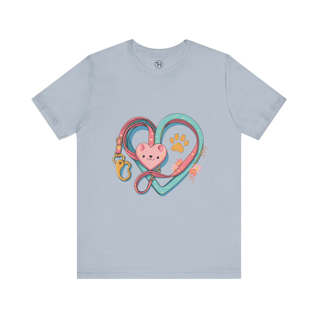 Pet Lover Tee - Heart Leash Unisex Jersey