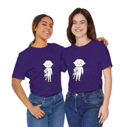 Cute Pet Lover Tee, Cat and Child Design, Gift for Animal Lovers, Casual Wear, Birthday Gift, Fun Graphic Tee