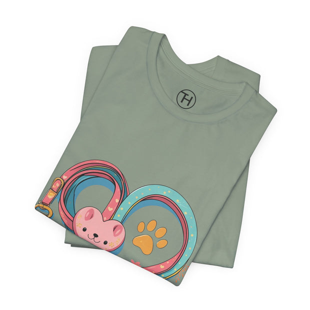 Pet Lover Tee - Heart Leash Unisex Jersey