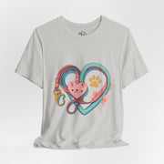 Pet Lover Tee - Heart Leash Unisex Jersey