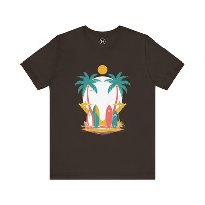 Tropical Surf Tee, Beach Vibes Shirt, Summer Fun Top, Surfing Apparel, Vacation T-Shirt