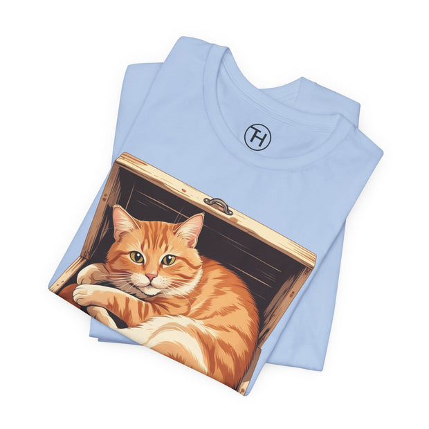 Whimsical Cat Graphic Tee for Cat Lovers